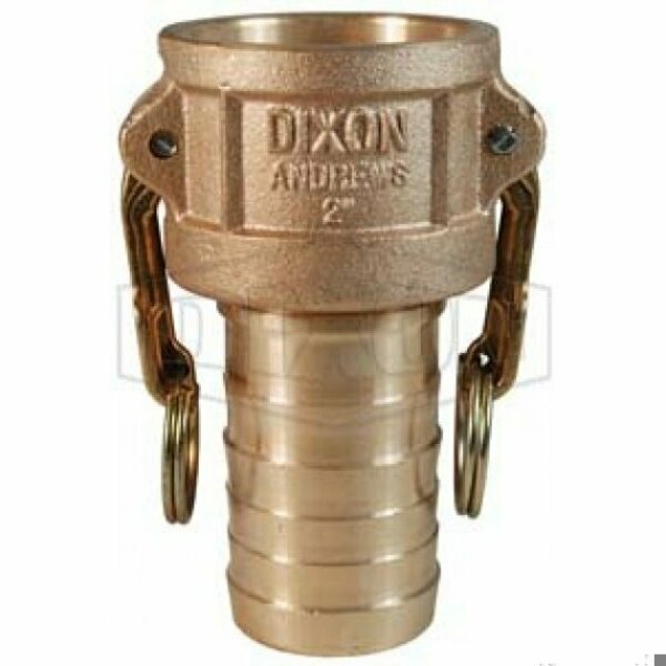 Dixon Type-C Cam and Groove Coupler, 1-1/2 in Nominal, Female Coupler x Hose Shank End Style, Brass, Domes 150-C-BR